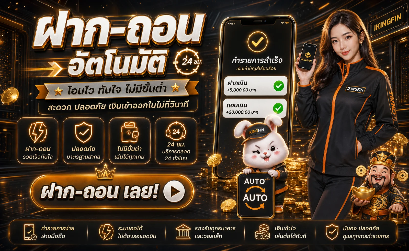 ภาพระบบฝากถอนอัตโนมัติของ IKINGFIN